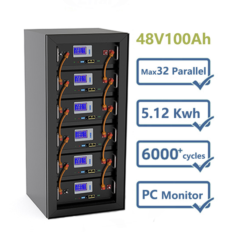 Van de de Zonne-energieopslag van 5KW 10KW de Systemenlifepo4 Lithium Ion Phosphate Battery Pack 12V 48V 100Ah
