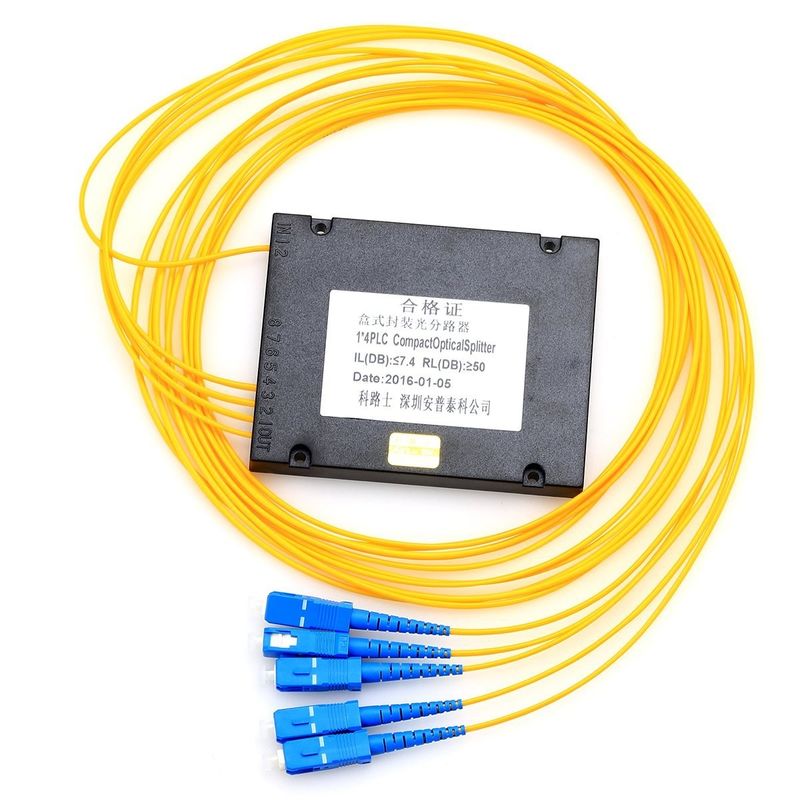 De Optische Vezelplc van FTTB FTTH SC/UPC Splitsers1x8 ABS Doostype