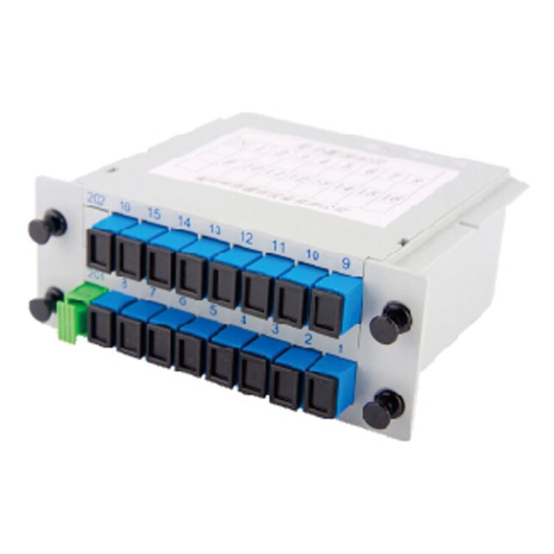 SC/APC vezel optische PLC Enige Aangepaste de Wijzelengte van Splitsers1x16 DIN 1x16-PLC