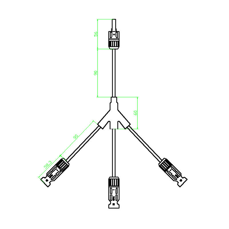 3 tot 1 MC4-Schakelaar het Multitak Snelle Assembleren voor Krachtcentrale