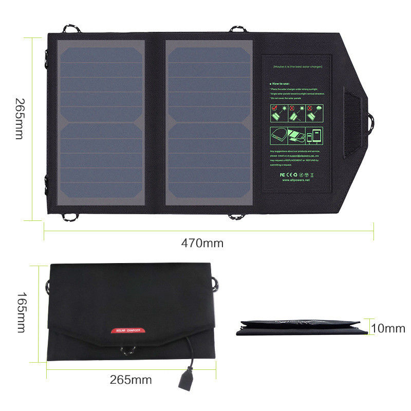 Openlucht Vouwende Zonnepv Comité Mobiele Telefoonlader Draagbare 5V 10W 300g