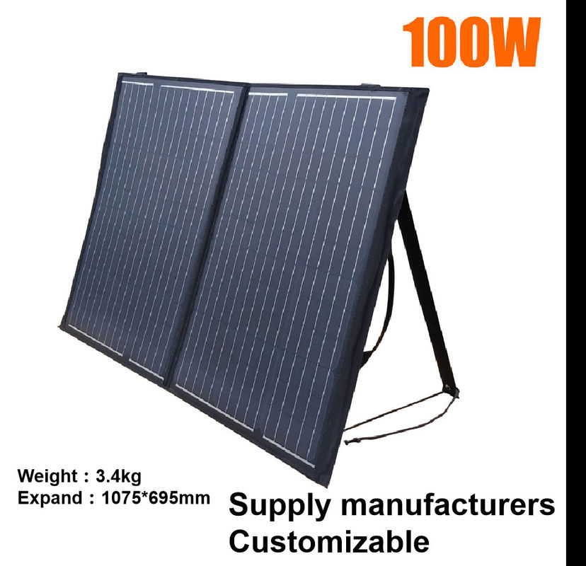 Maak Zonnepv Comité Lader Dubbele 100w die 5V 2.1A USB Draagbare 2 vouwen waterdicht