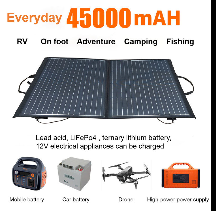 Maak Zonnepv Comité Lader Dubbele 100w die 5V 2.1A USB Draagbare 2 vouwen waterdicht