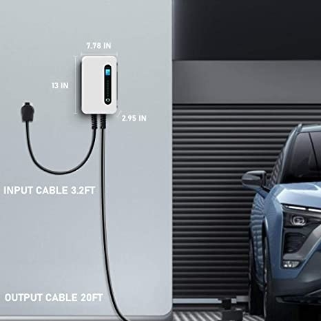 240V 9.6kW 40 Ampèreniveau 2 Draagbare EV-Laderspost met Stop