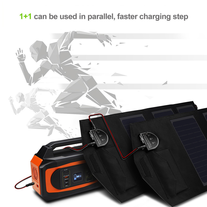 70W van de het Zonnepaneellader 5V USB van het Zonne-energiesysteem Vouwbaar de Parallelle poort Compatibel Notitieboekje