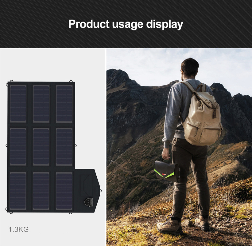 70W van de het Zonnepaneellader 5V USB van het Zonne-energiesysteem Vouwbaar de Parallelle poort Compatibel Notitieboekje