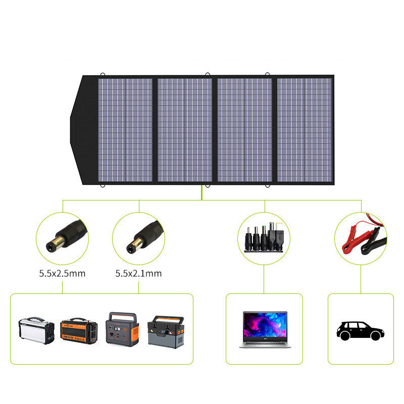 18VDC het Draagbare Vouwbare Zonnepaneel van het Zonne-energiesysteem 4 Vouwen met de Zonnemachtsbatterij van 200W