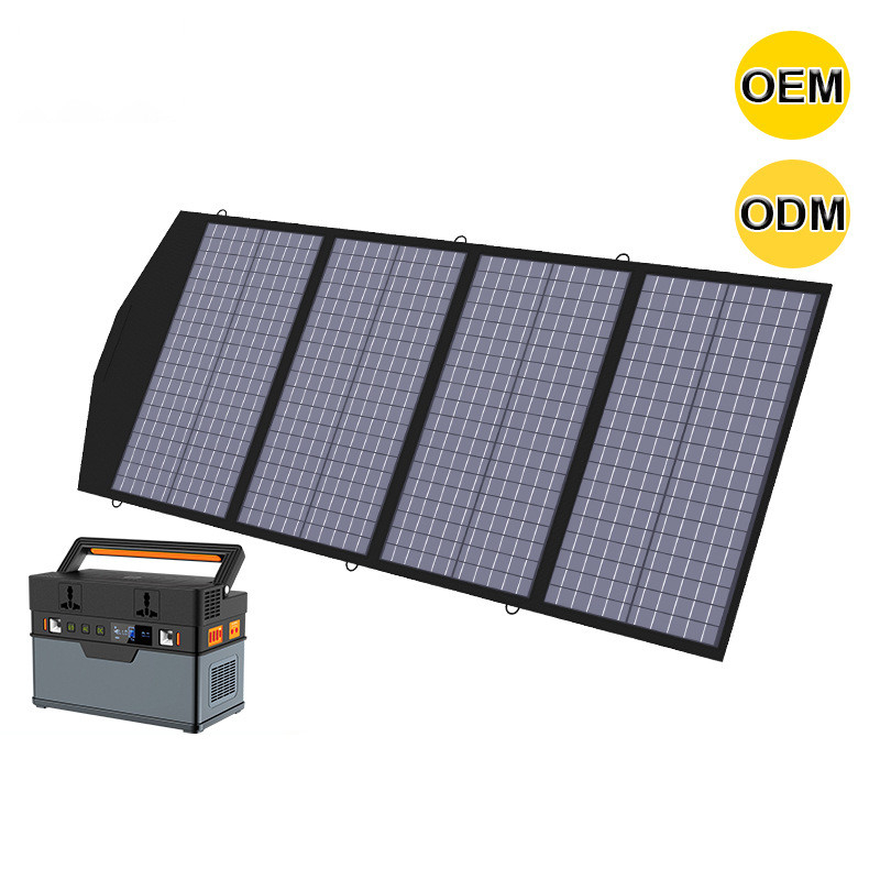 18VDC het Draagbare Vouwbare Zonnepaneel van het Zonne-energiesysteem 4 Vouwen met de Zonnemachtsbatterij van 200W